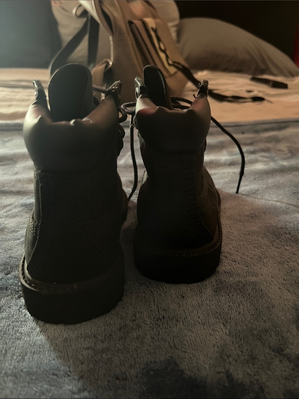 Timberland Kids Black Brown Lace-Up Boots - Picture 5 of 5